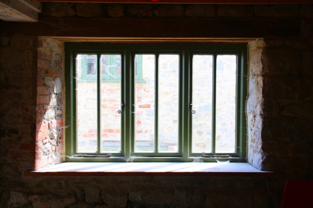 window with bricks 