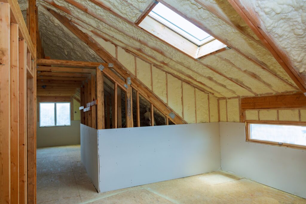insulated loft attic bedroom